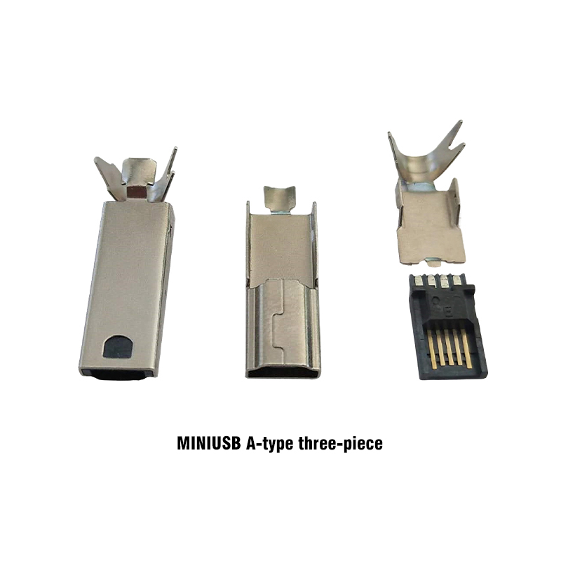 What are the pin definitions and functional distribution of the connector miniUSB plug?
